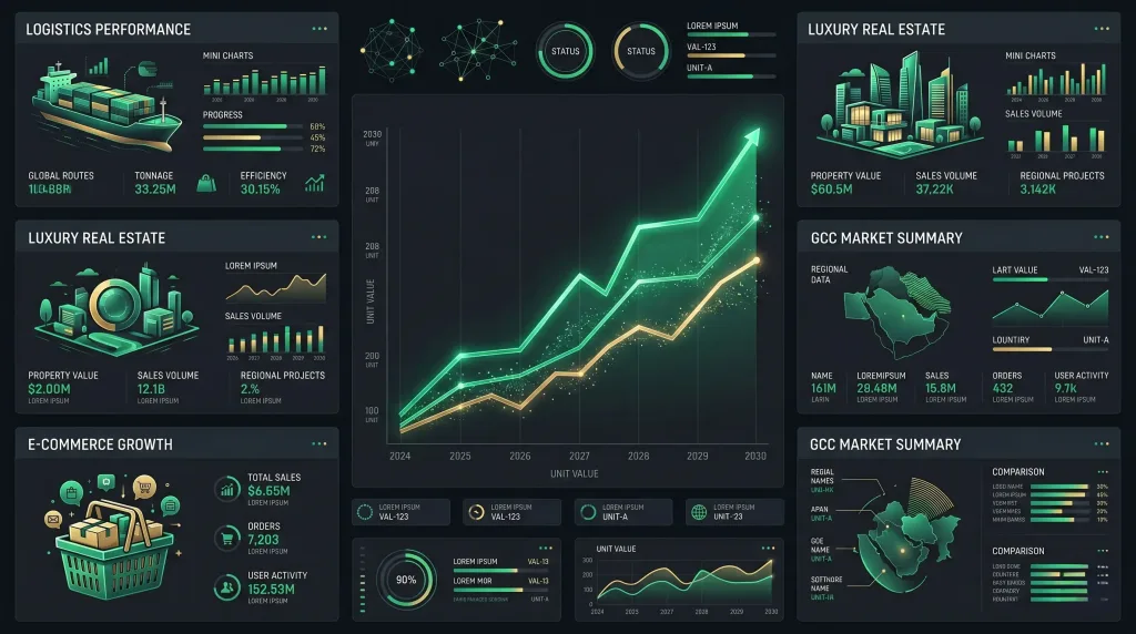 Data visualization showing the projected $40 billion economic impact of generative AI in the UAE and Saudi Arabia by 2030.