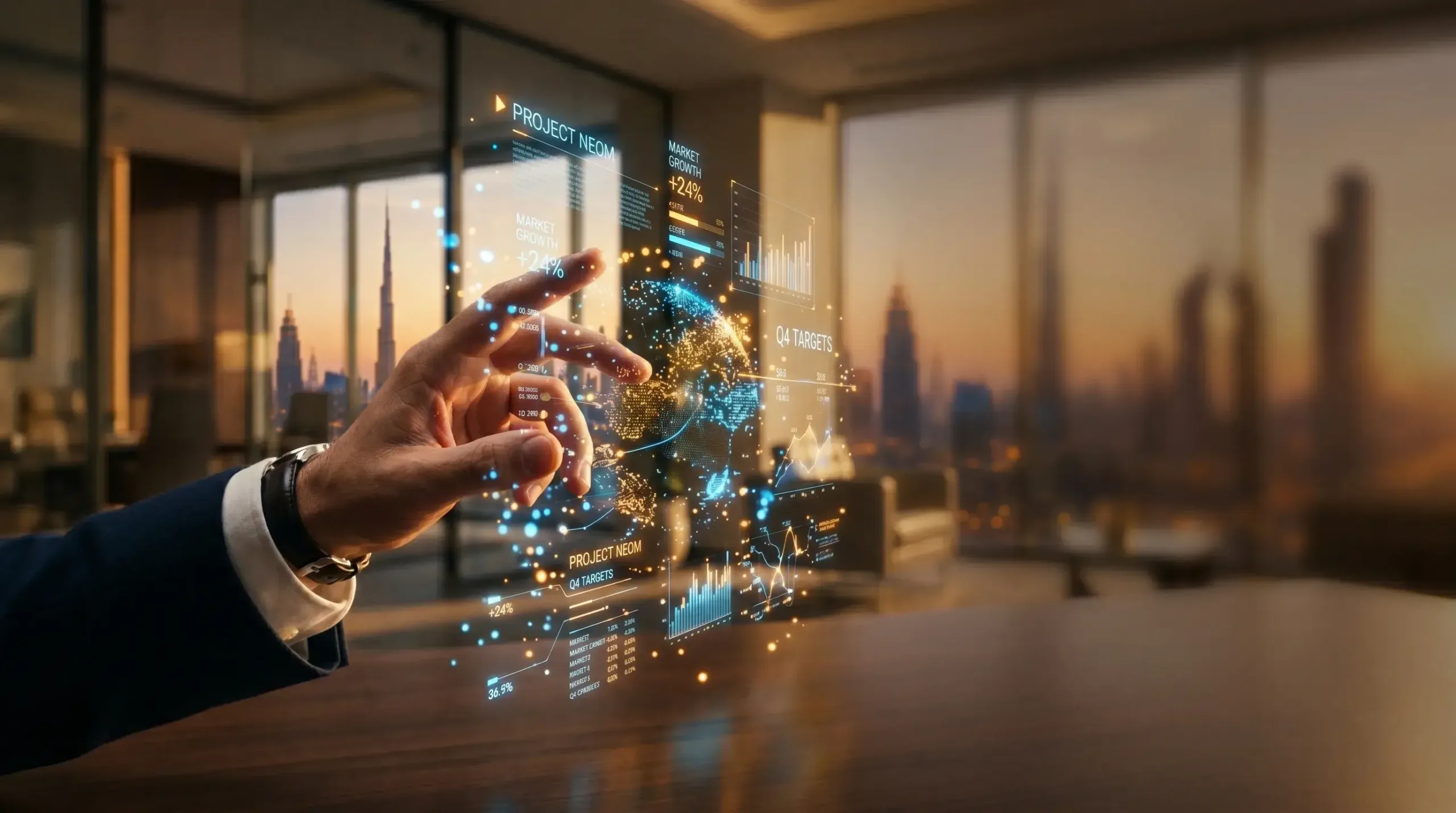 A GCC business leader using structured AI prompting to achieve strategic growth in Dubai.